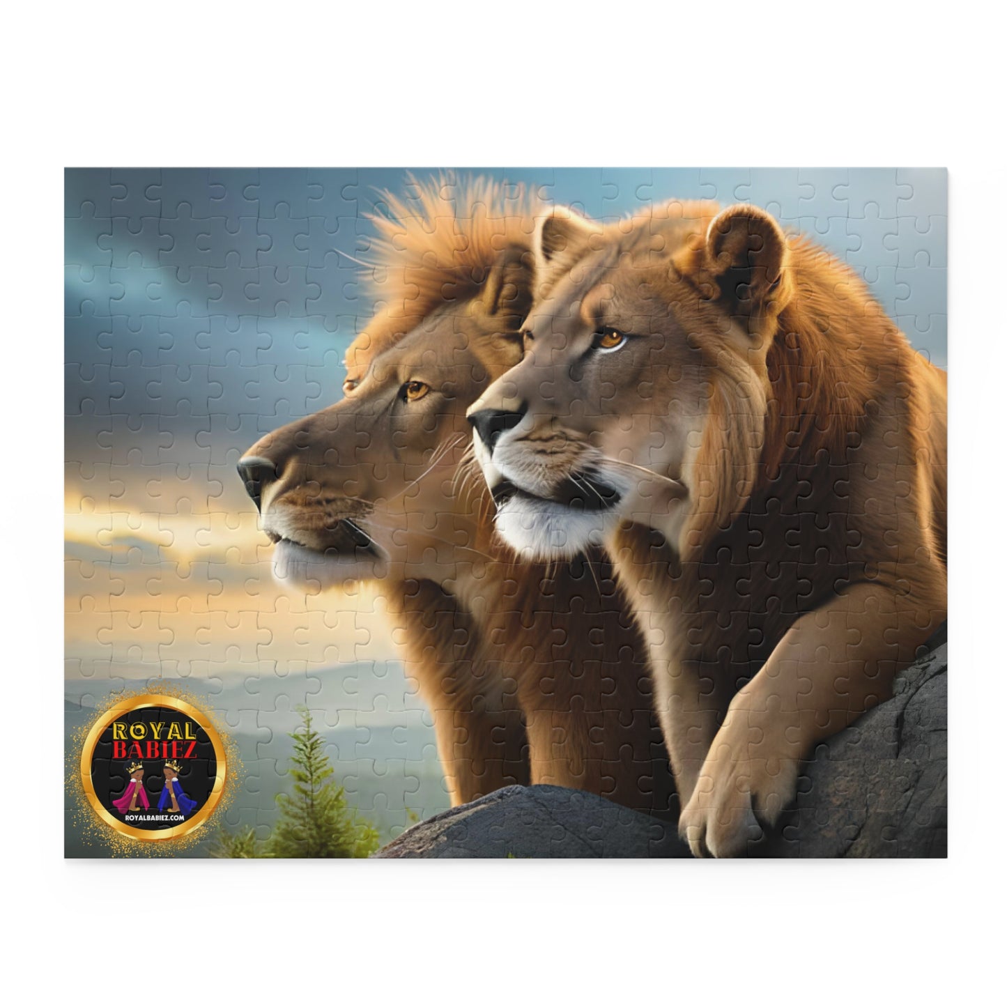Royal Babiez Lion & Lioness Puzzle (120, 252, 500-Piece)